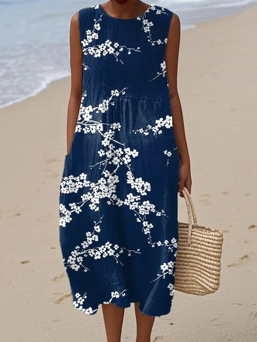 Tess – Elegancka sukienka midi w kwiaty