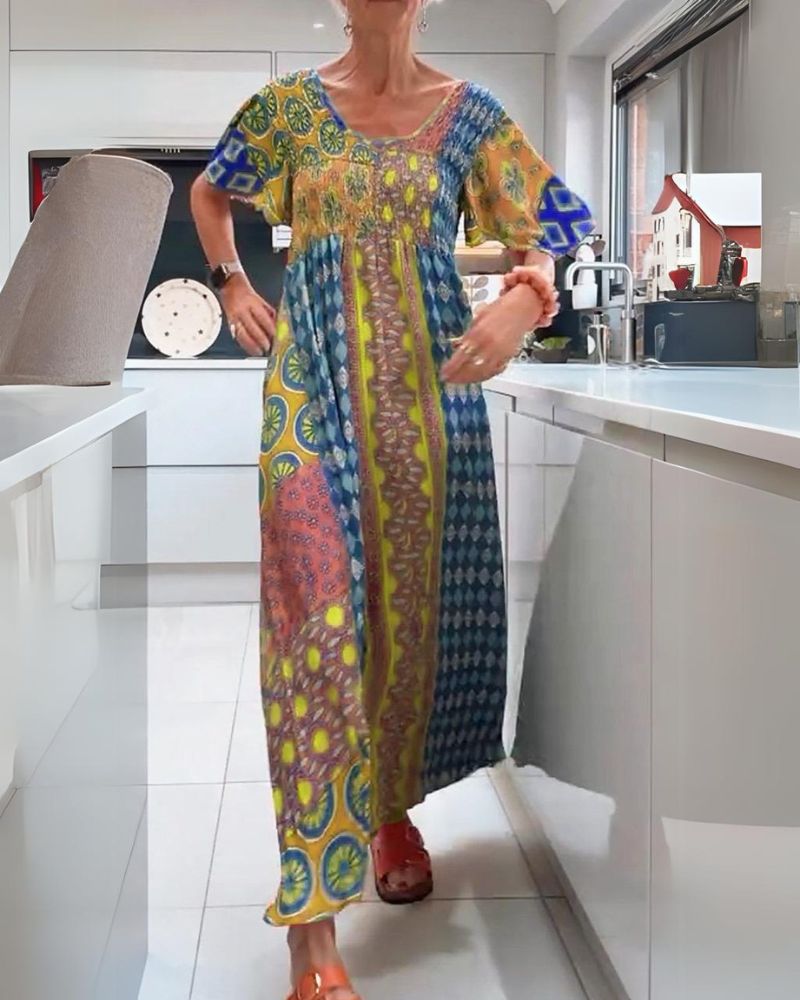 Doryda | Kolorowa Boho Sukienka Letnia