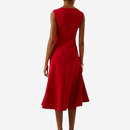 Eliana – Elegancka sukienka midi z asymetrycznym krojem