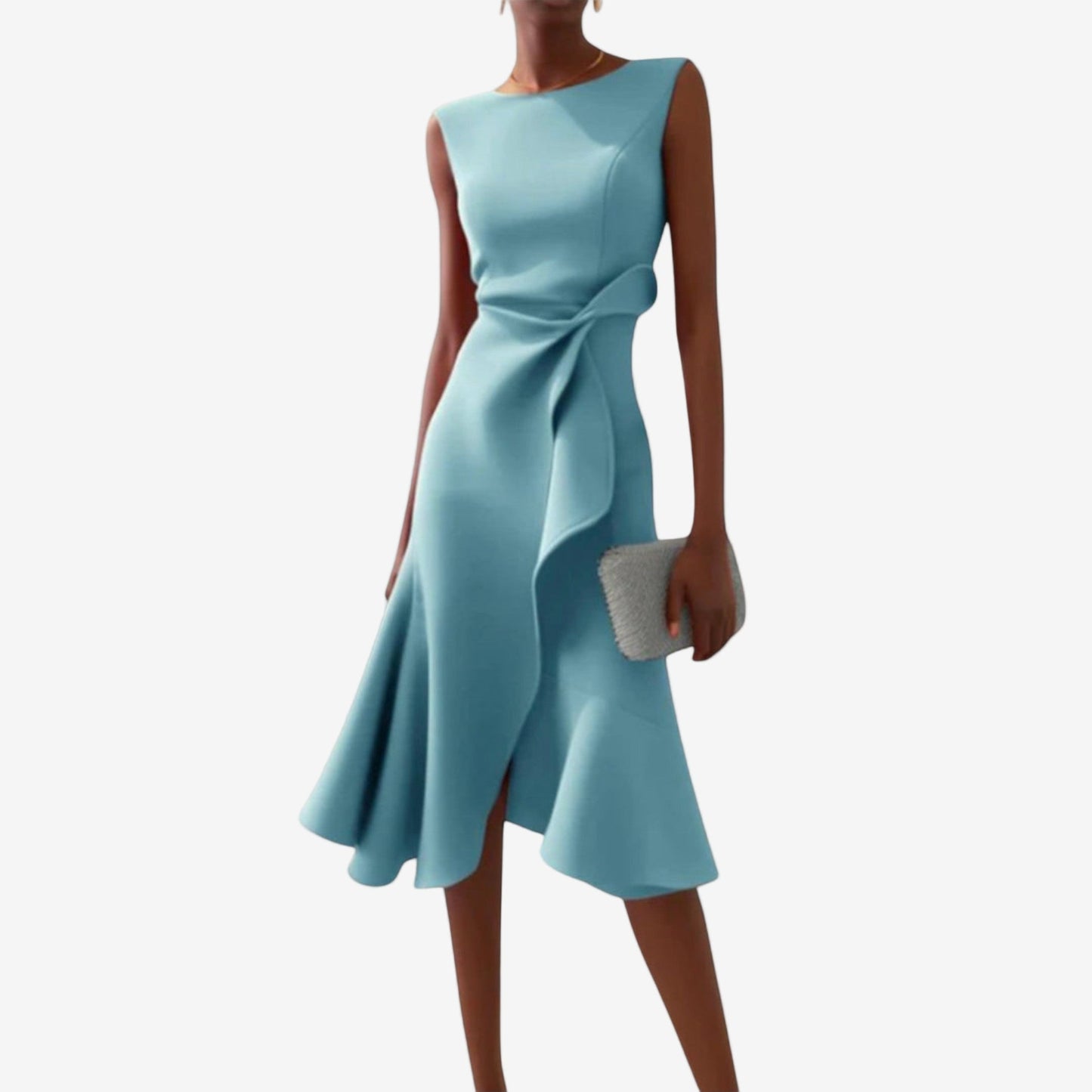 Eliana – Elegancka sukienka midi z asymetrycznym krojem