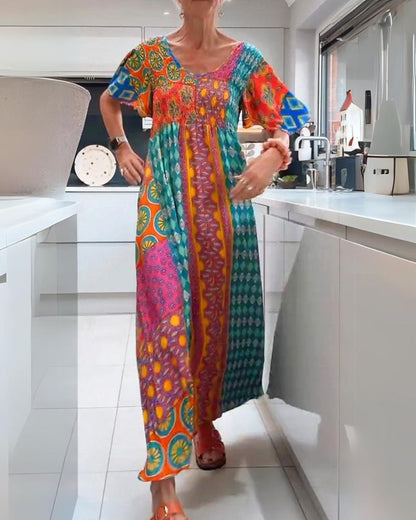 Doryda | Kolorowa Boho Sukienka Letnia