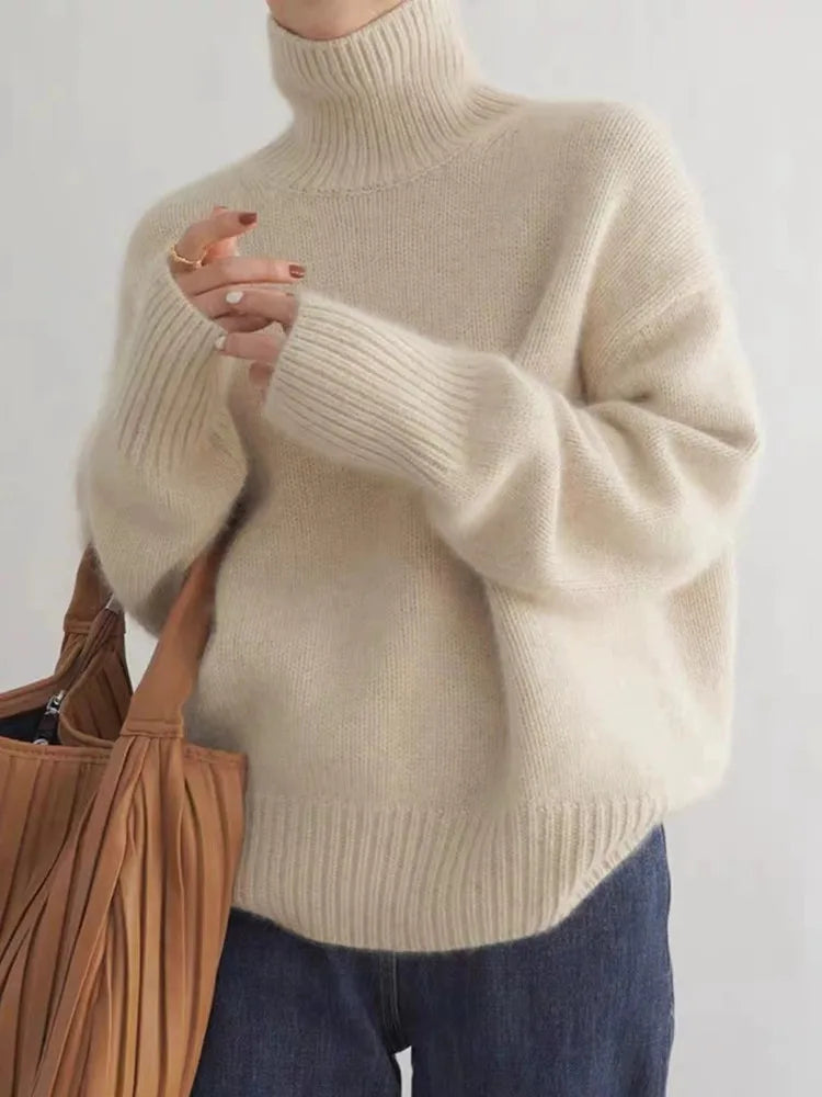 Lucyna | Sweter z kaszmiru z golfem
