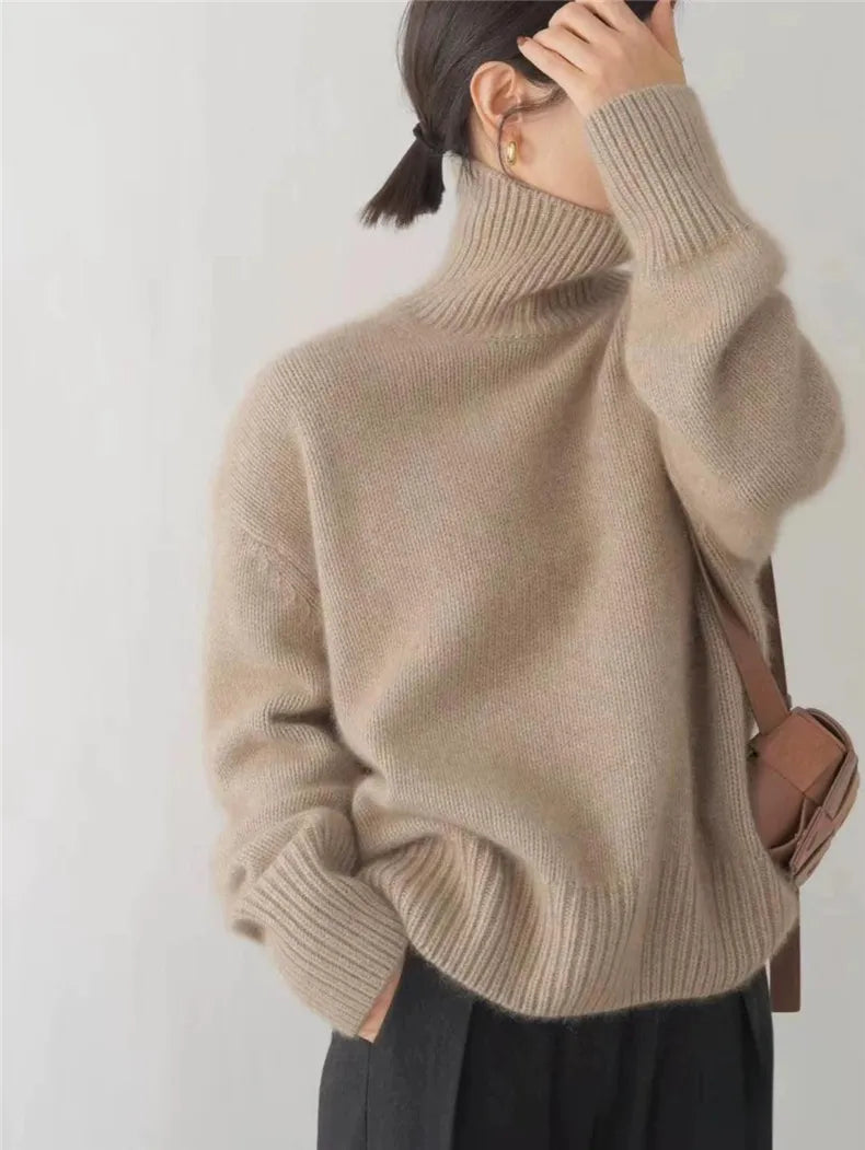 Lucyna | Sweter z kaszmiru z golfem